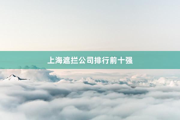 上海遮拦公司排行前十强